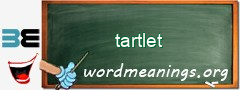 WordMeaning blackboard for tartlet